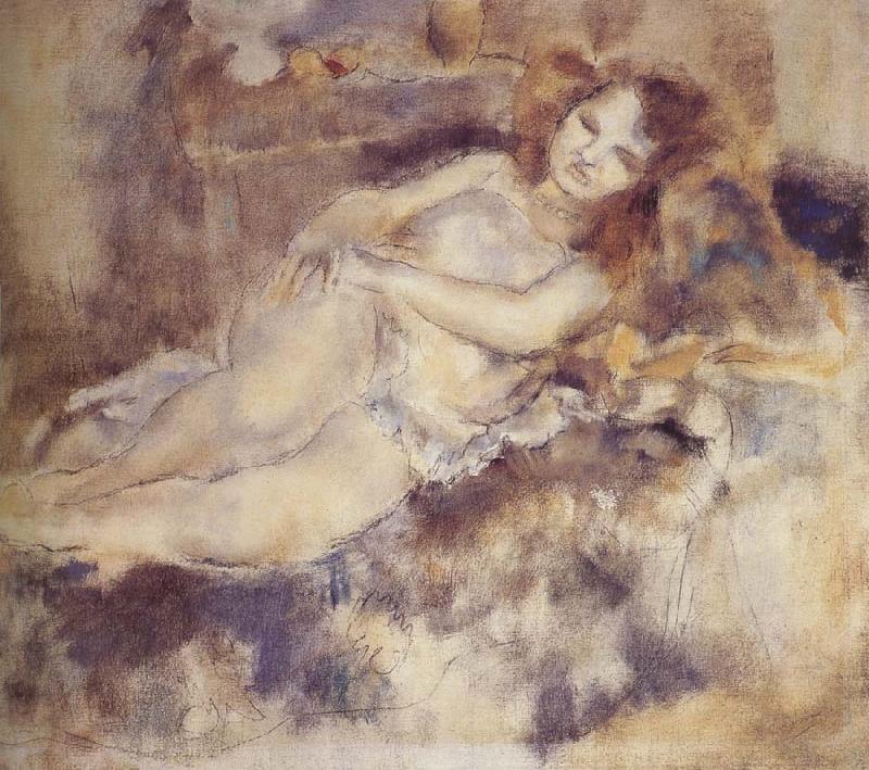 Jules Pascin Dancer lean on window